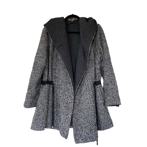 Free People tweed Satellite Image wool blend Swing Coat - Picture 10 of 12